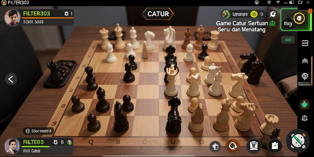 Antarmuka menarik dan fungsional dari game Catur FILTER303.