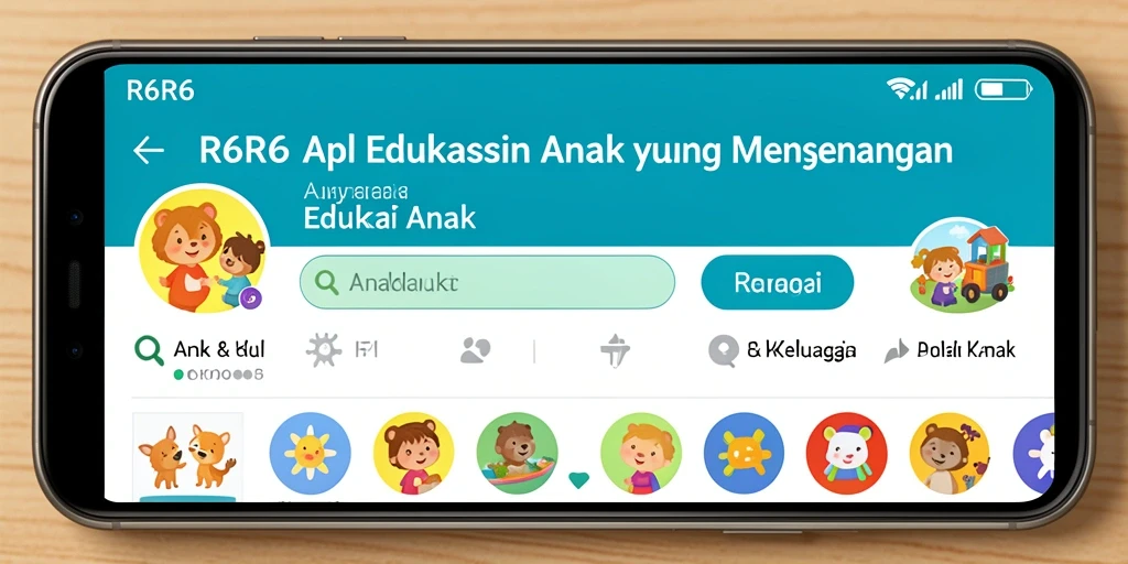 Antarmuka R6R6 yang menarik dan edukatif untuk anak-anak.