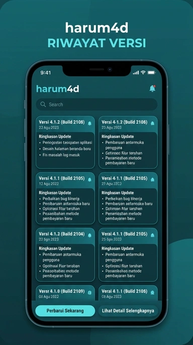Riwayat Versi Aplikasi harum4d untuk Android